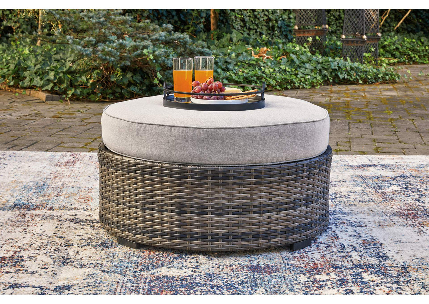 Harbor Court Ottoman with Cushion