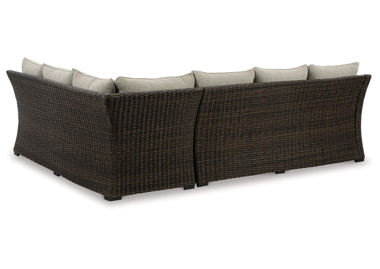 Brook Ranch Outdoor Sofa Sectional/Bench with Cushion (Set of 3)