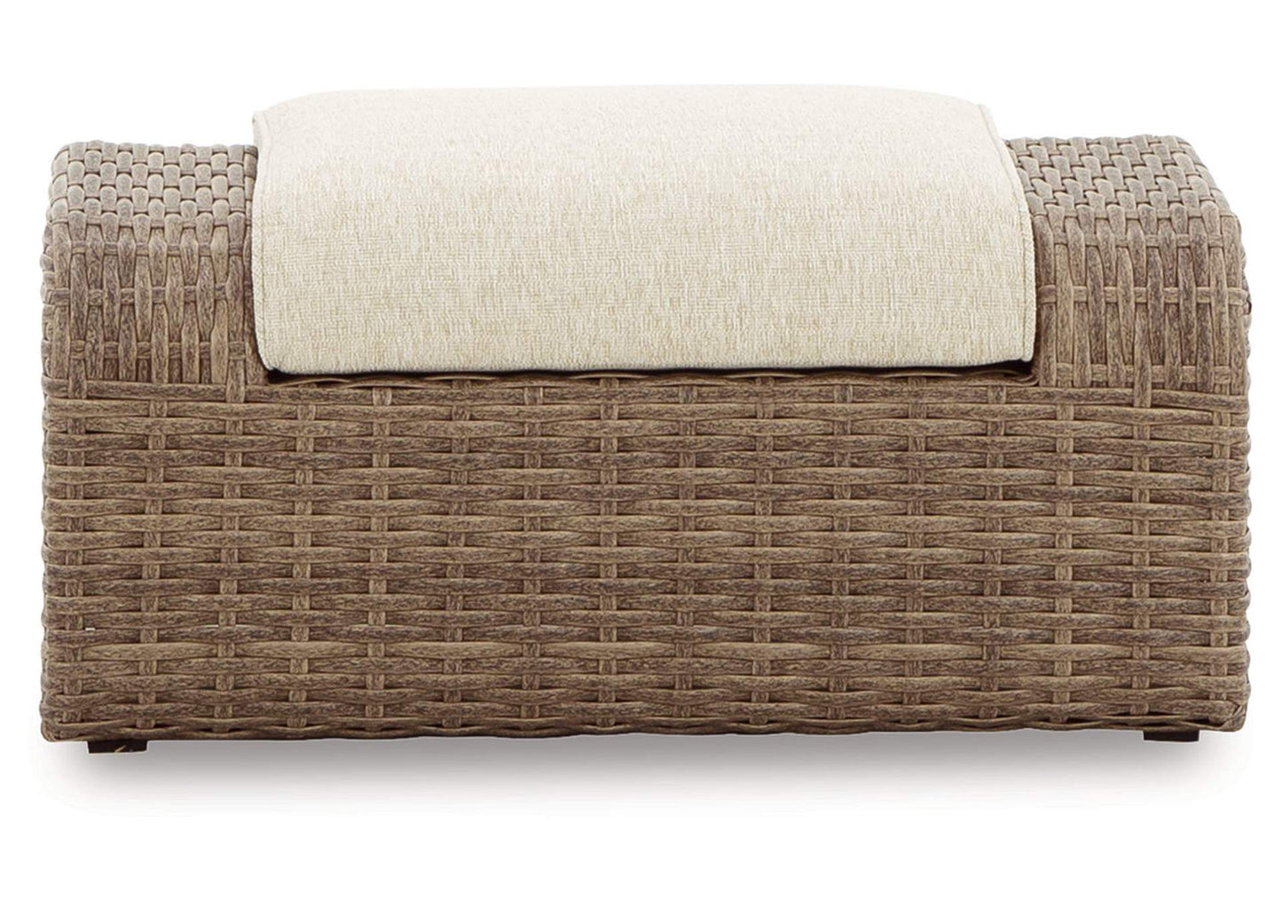 Sandy Bloom Outdoor Ottoman with Cushion