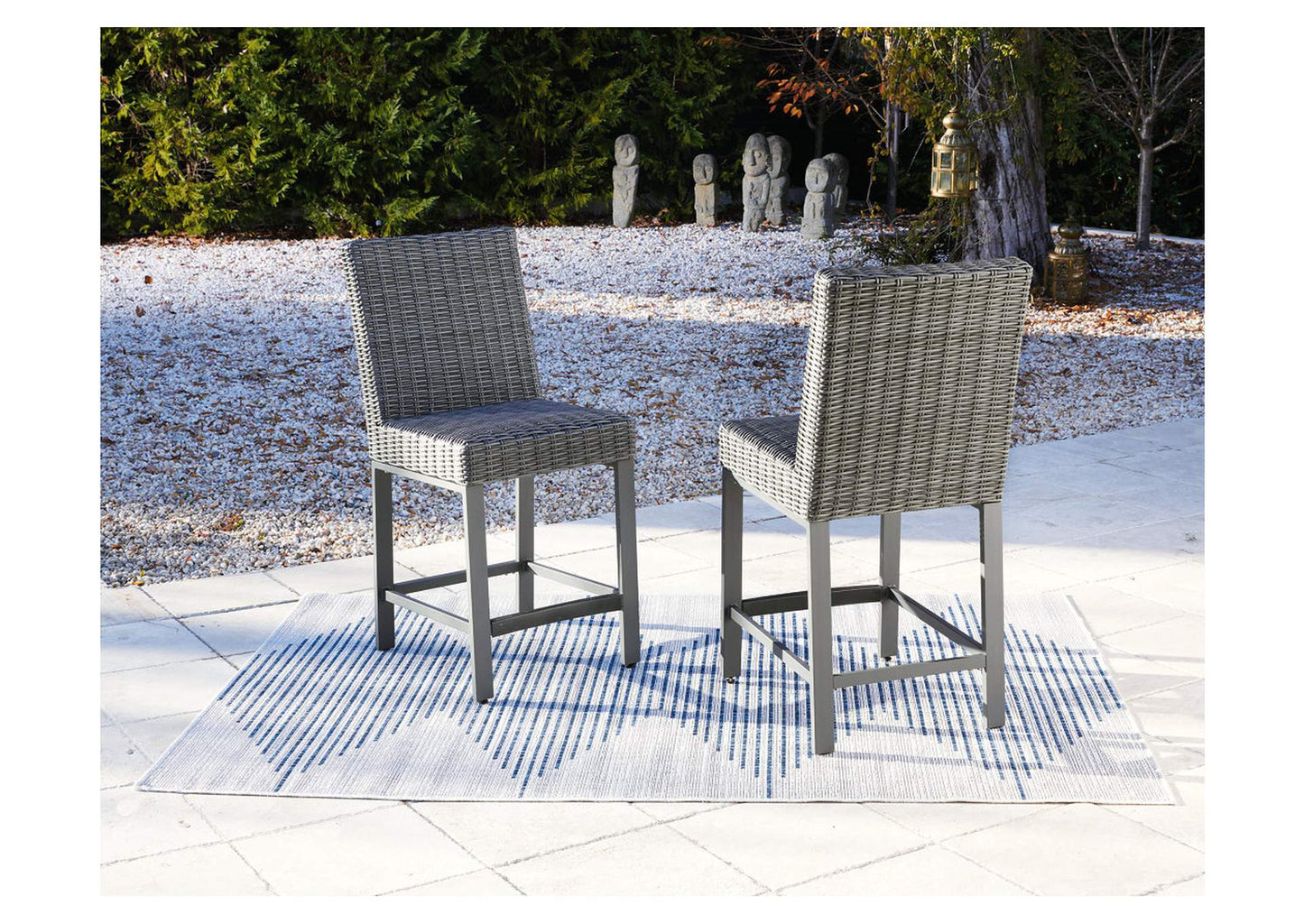 Palazzo 7 Piece Outdoor Bar Stool & Fire Table Set