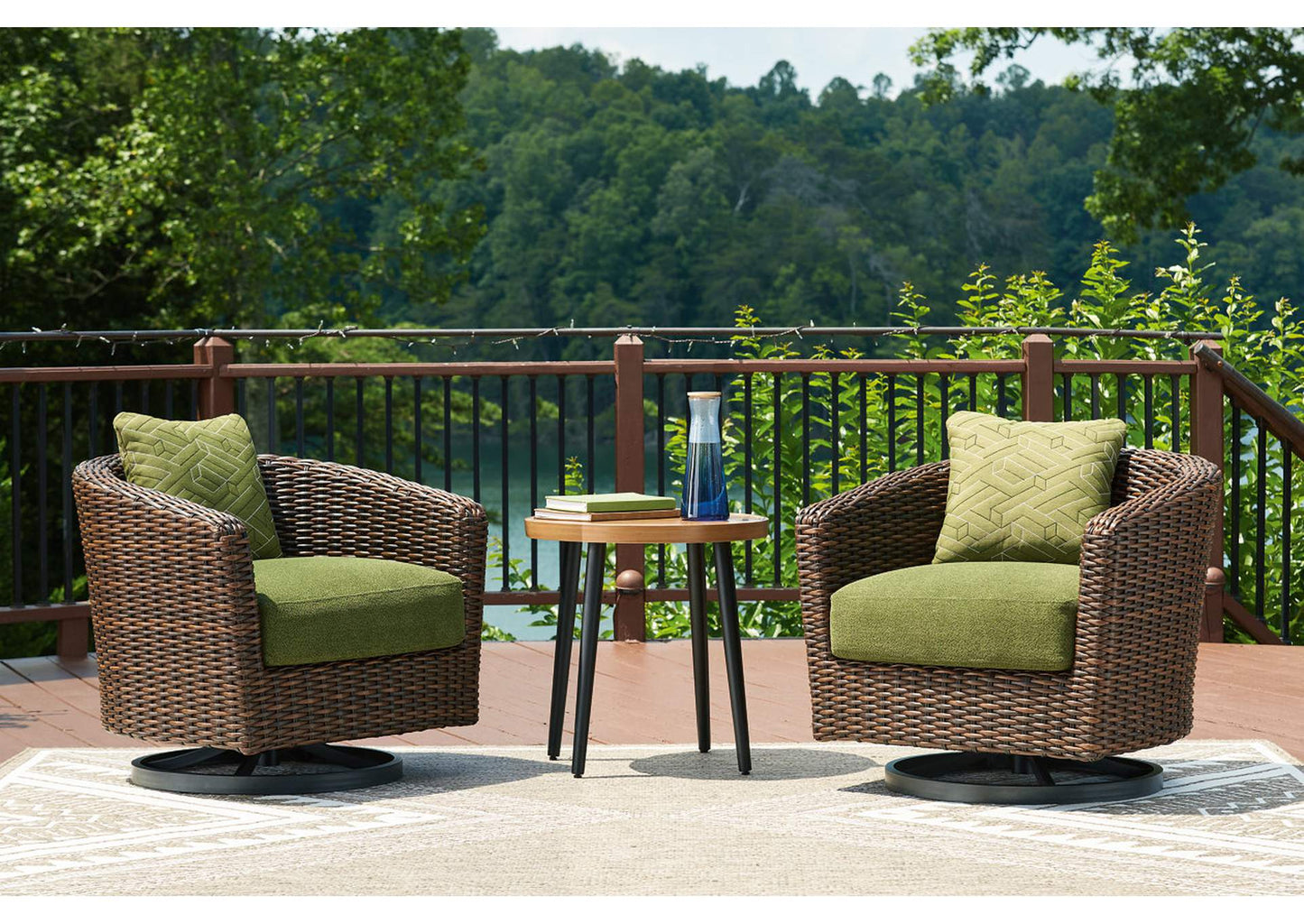 Horizon Hall Outdoor Swivel Lounge Chair with Cushion