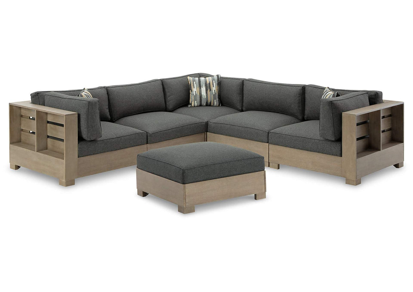 Citrine Park 5-Piece Outdoor Sectional with Ottoman