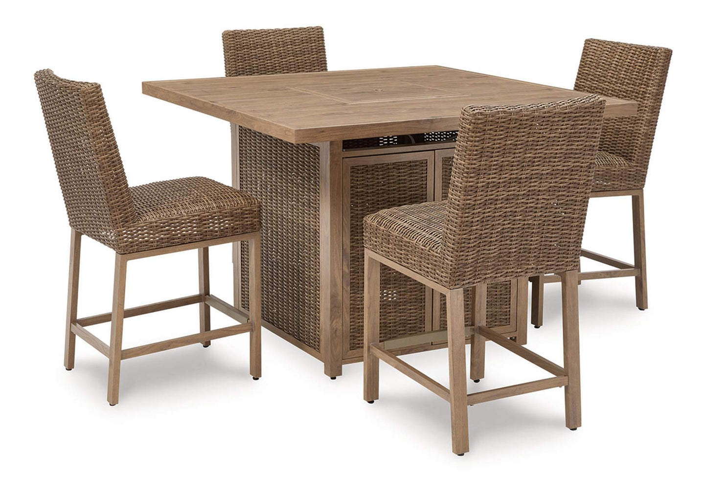 Walton Bridge Outdoor Bar Table and 4 Barstools