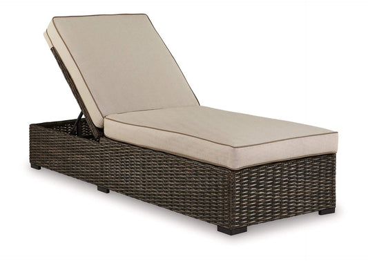 Coastline Bay Outdoor Chaise Lounge with Cushion