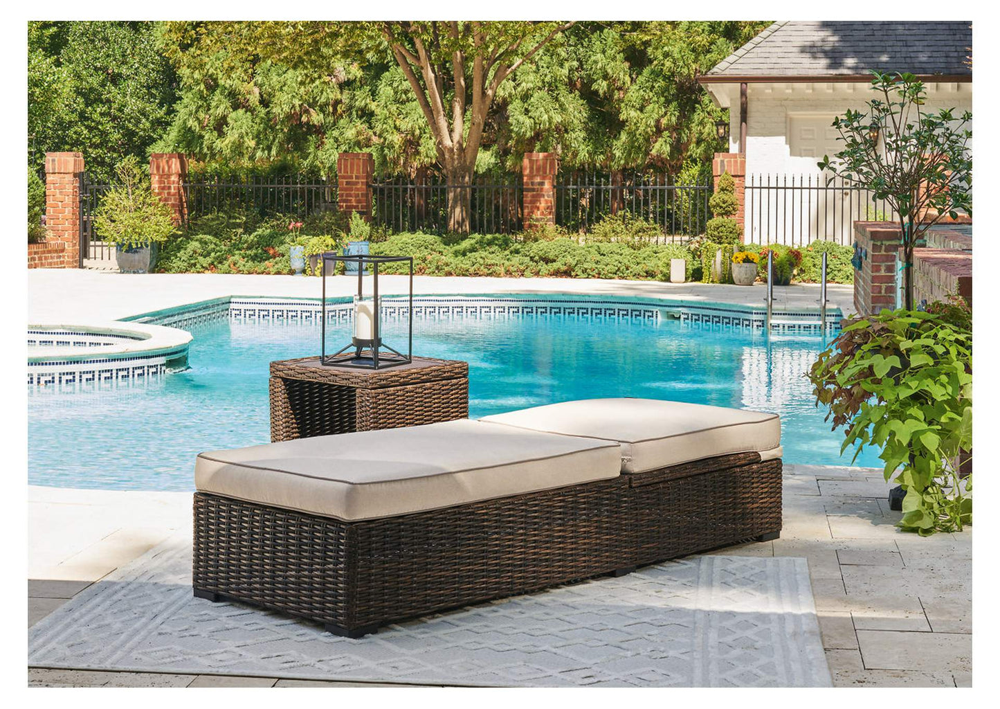 Coastline Bay Outdoor Chaise Lounge with Cushion