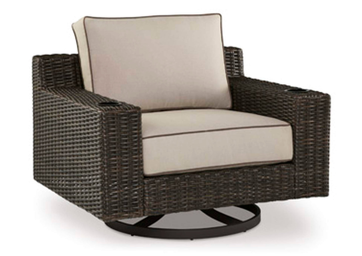 Coastline Bay Outdoor Swivel Lounge with Cushion