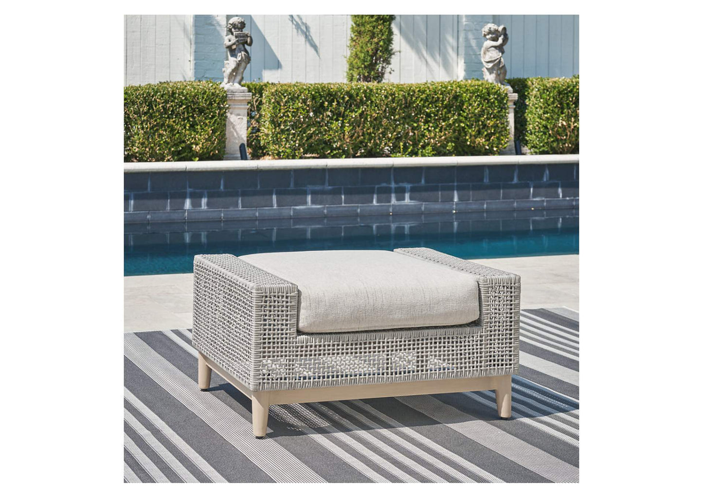 Seton Creek Outdoor Ottoman with Cushion