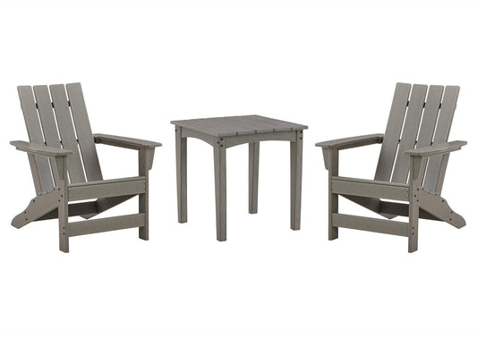 Visola Outdoor Adirondack Chair Set with End Table