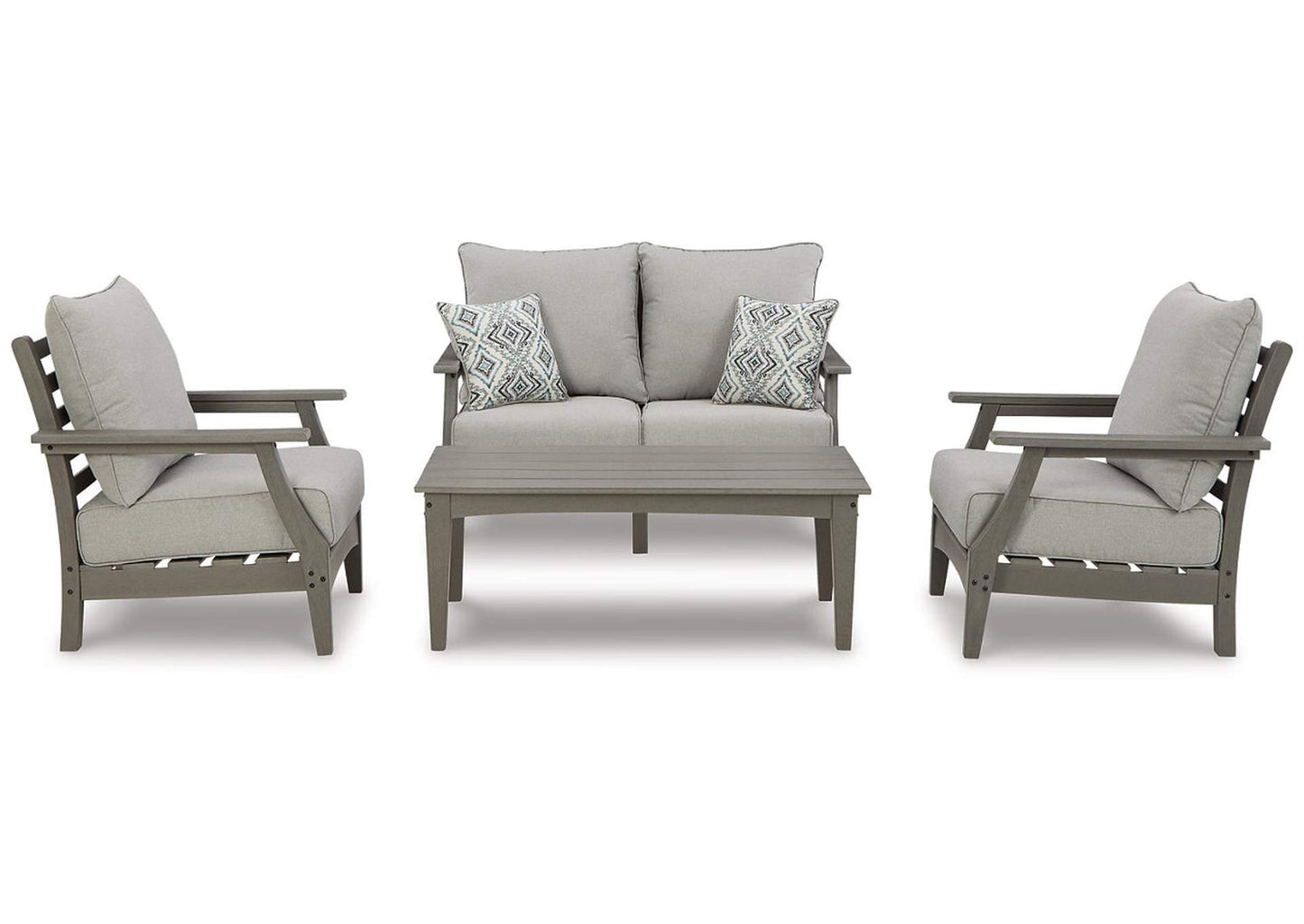 Visola 4-Piece Outdoor Loveseat Conversation Set