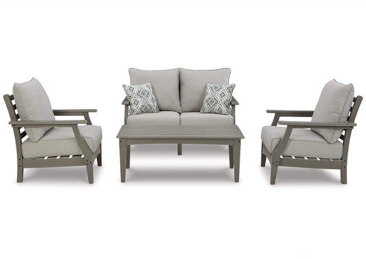 Visola 4-Piece Outdoor Loveseat Conversation Set