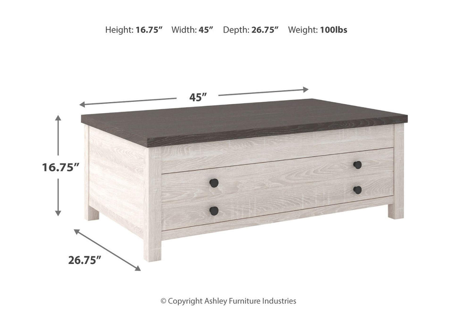 Dorrinson Coffee Table with Lift Top