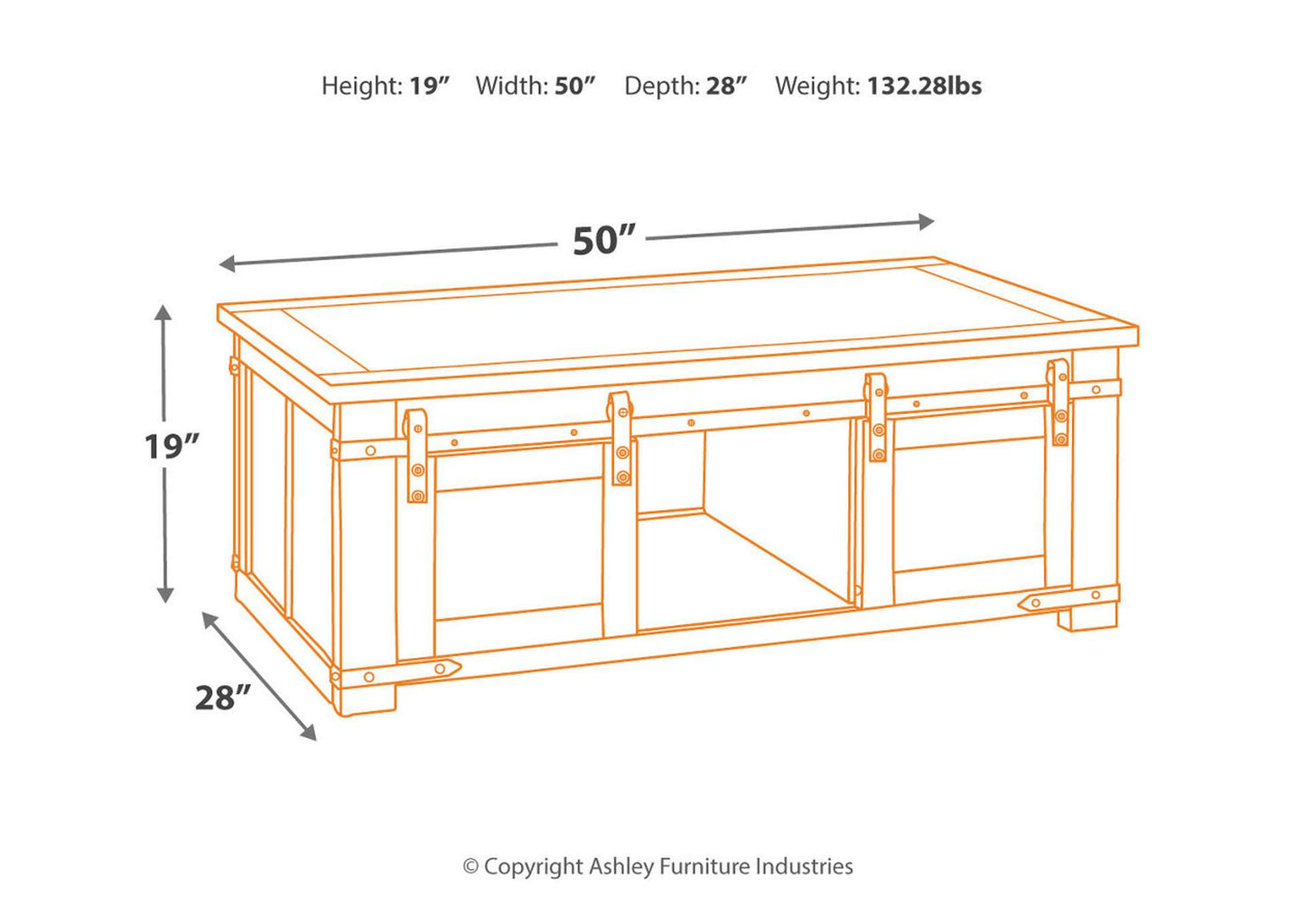 Budmore Coffee Table with 1 End Table