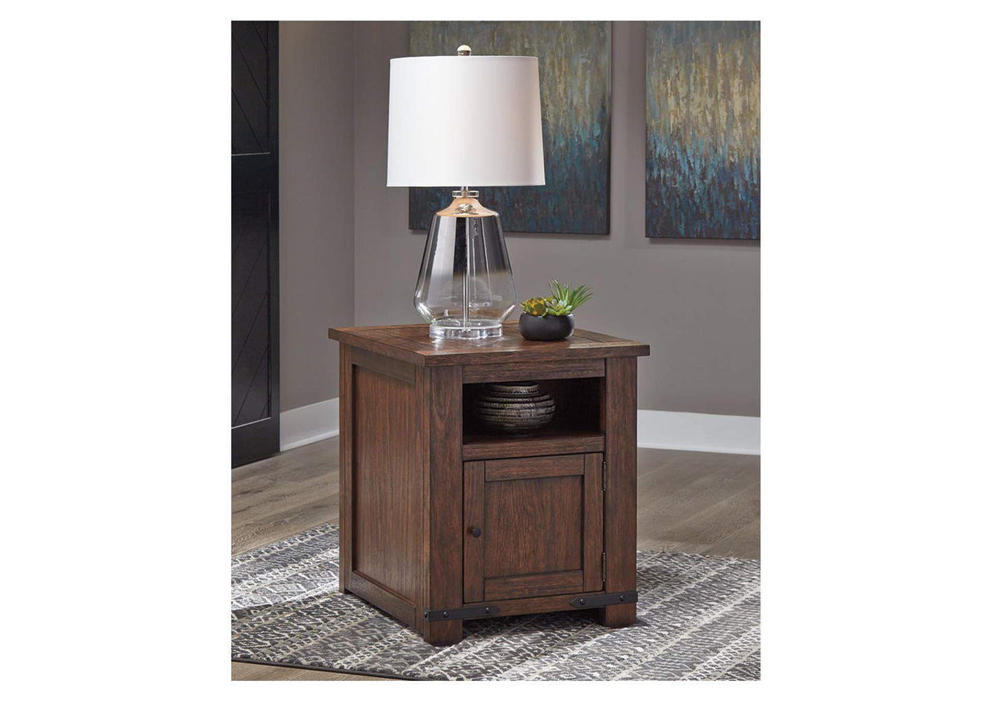 Budmore End Table with USB Ports & Outlets