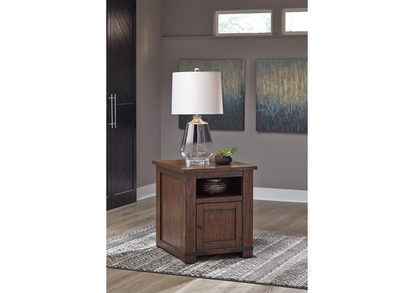 Budmore End Table with USB Ports & Outlets