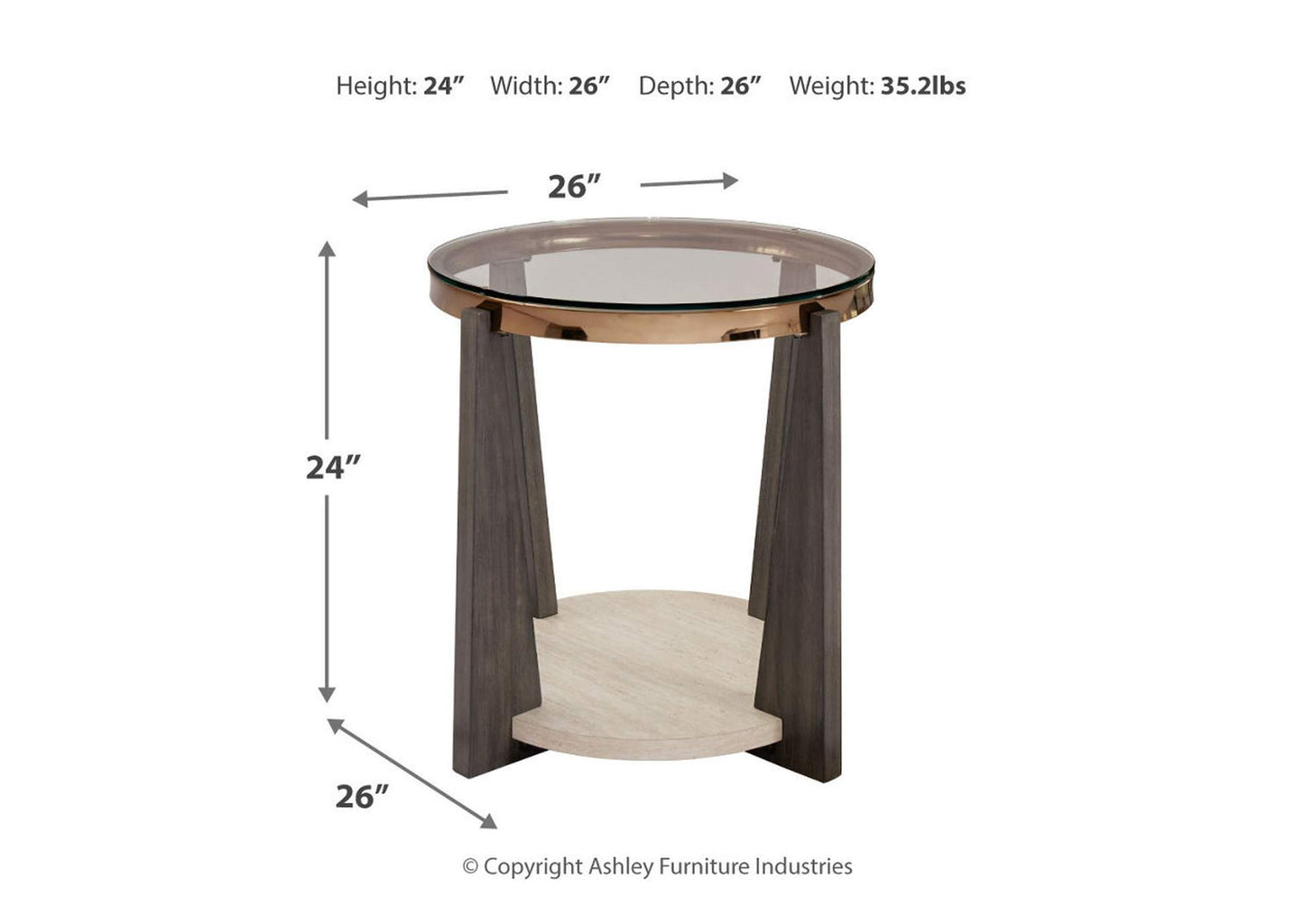 Frazwa Coffee Table with 2 End Tables