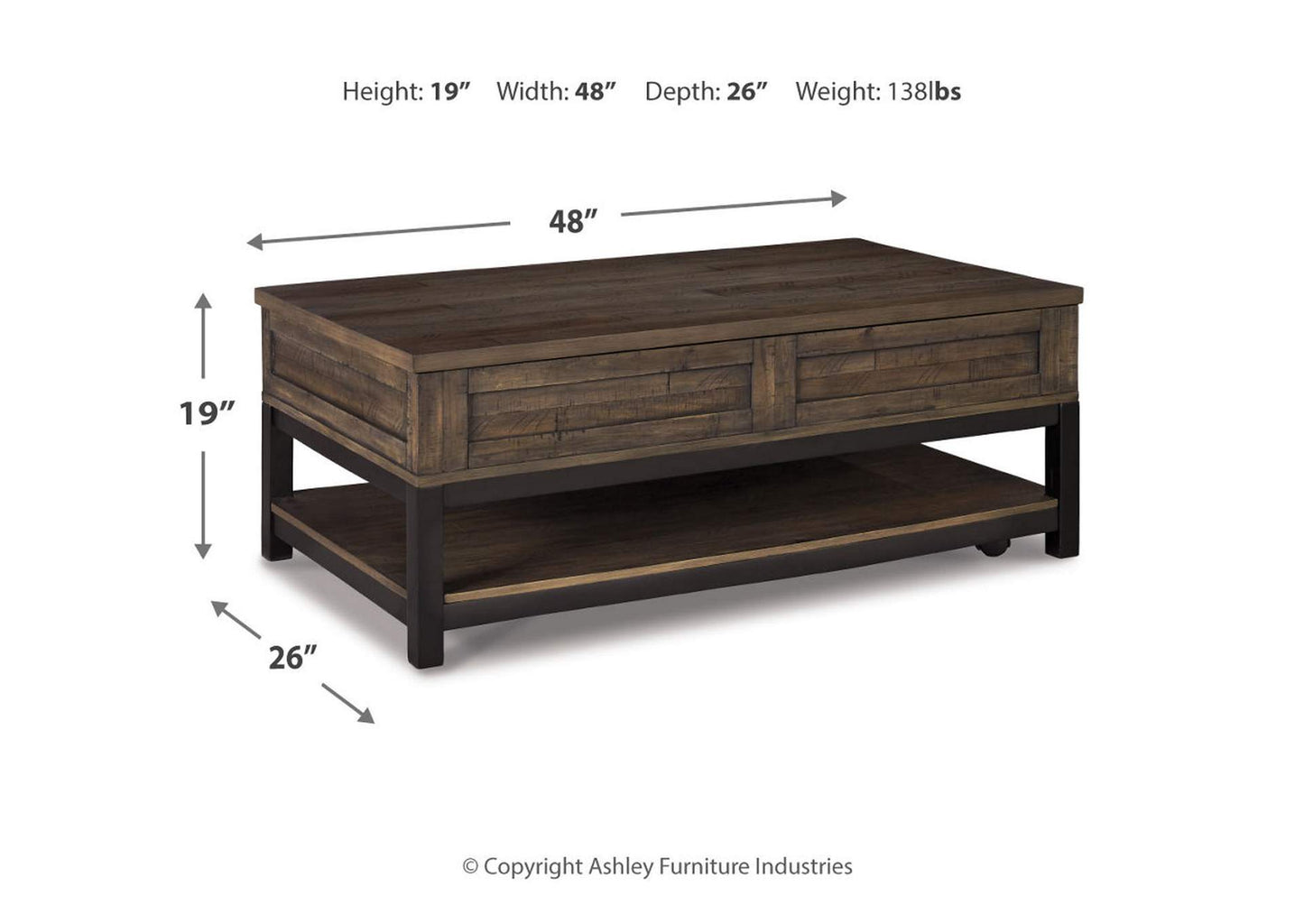 Johurst Coffee Table with Lift Top