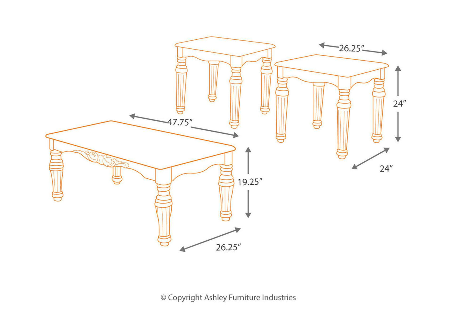 North Shore Table (Set of 3)