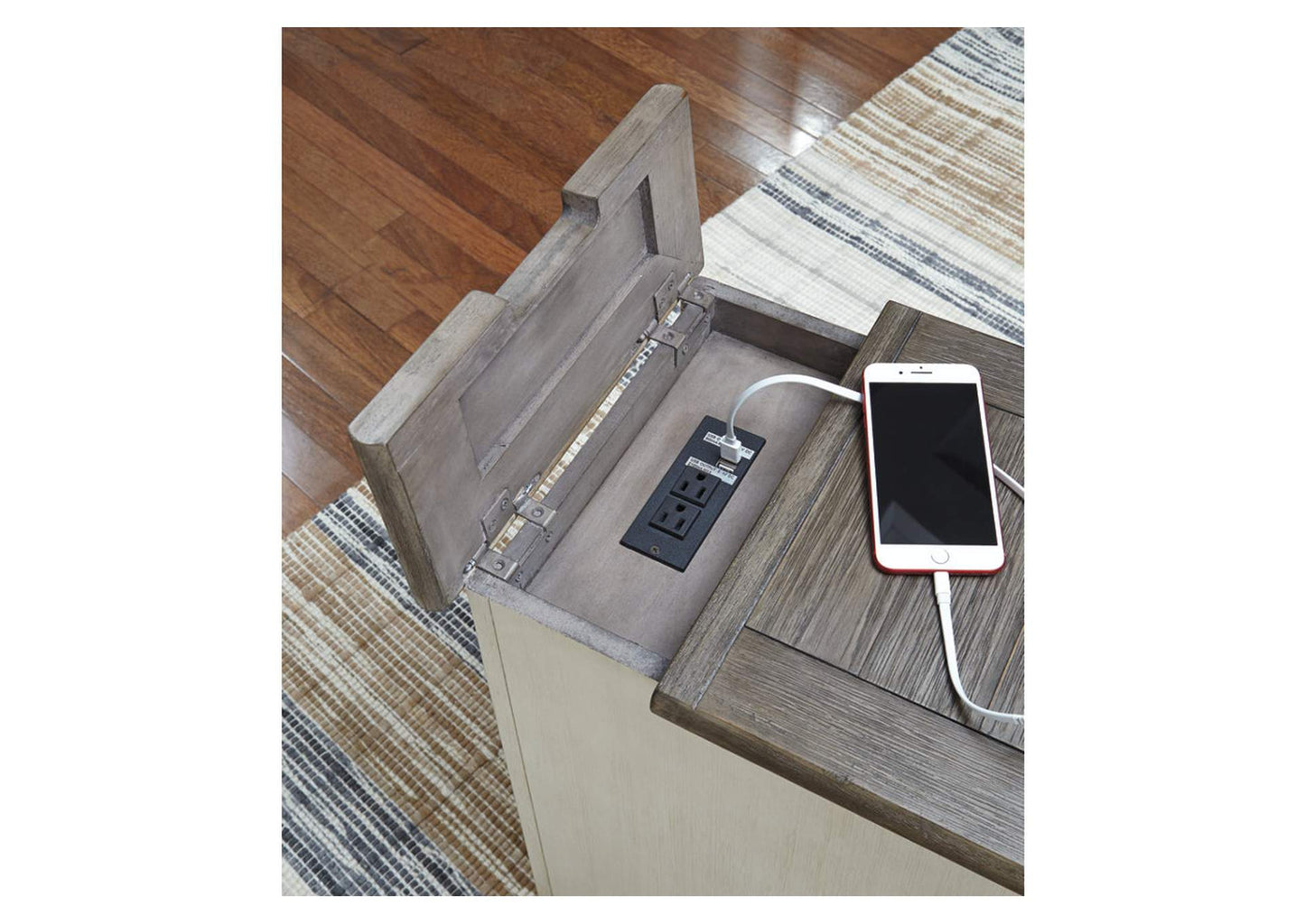 Bolanburg Chairside End Table with USB Ports & Outlets