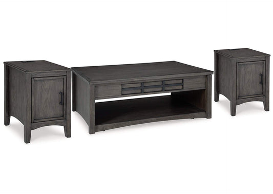 Montillan Coffee Table with 2 End Tables