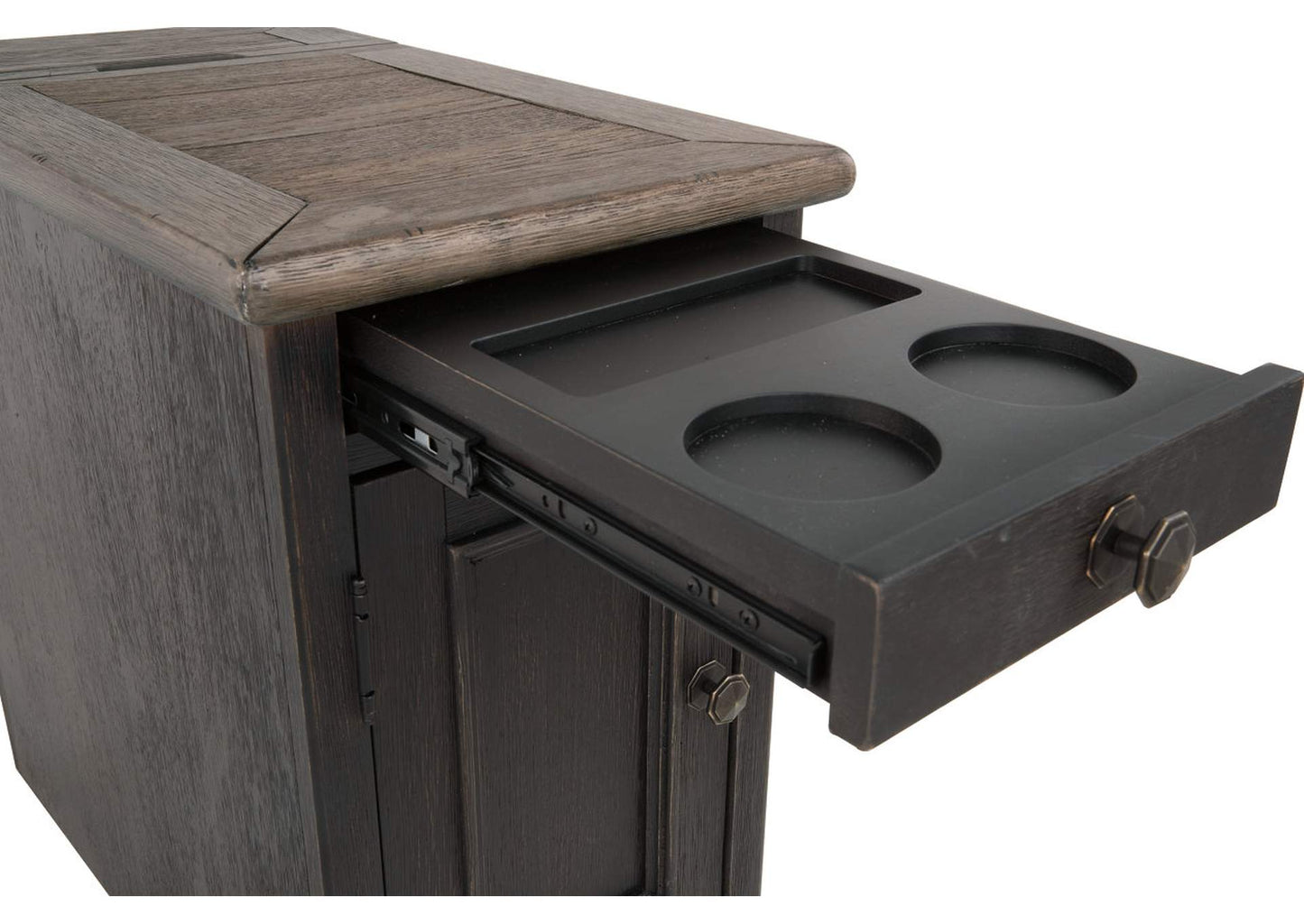 Tyler Creek Coffee Table and 1 End Table with USB Charging