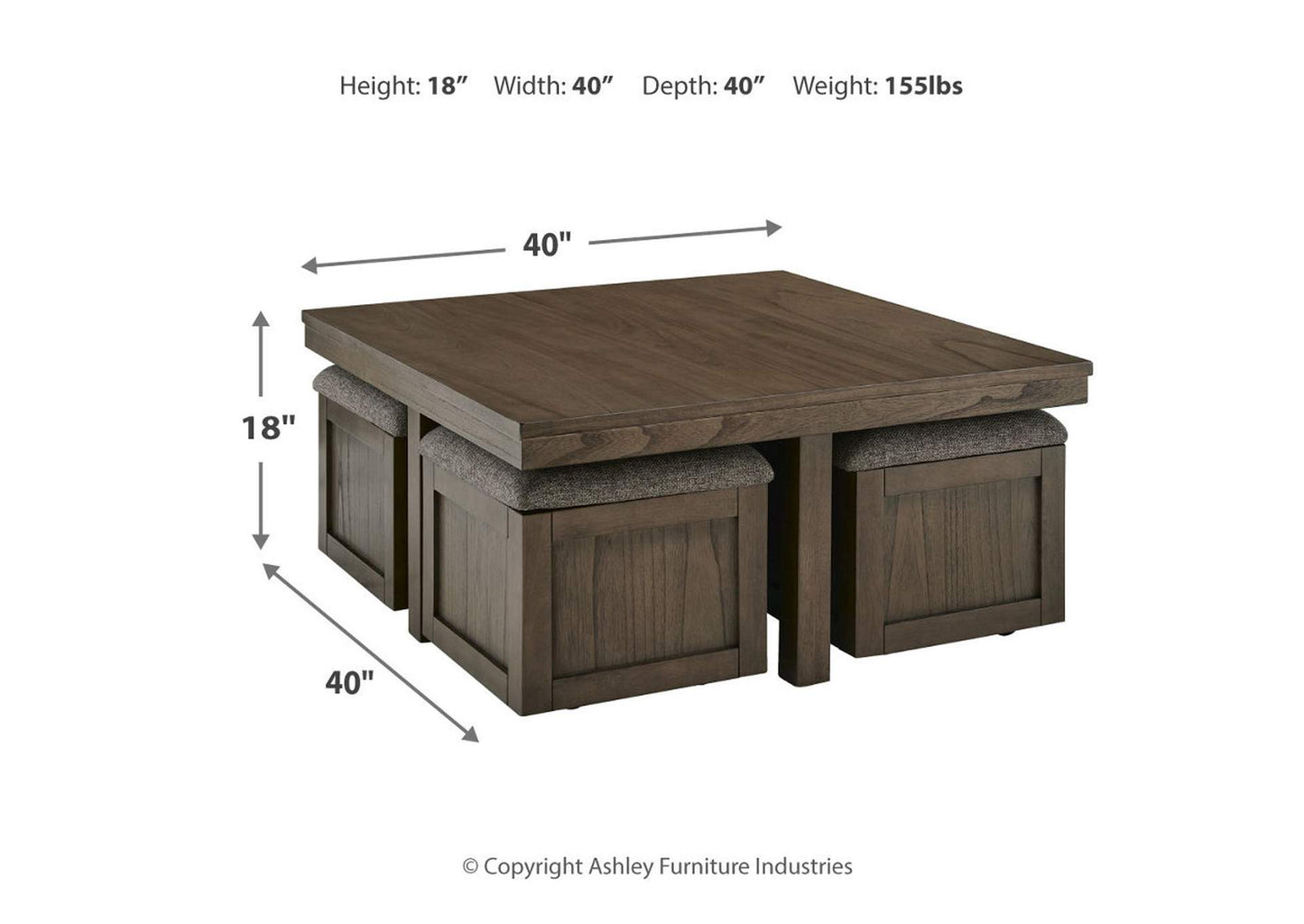 Boardernest Coffee Table with 1 End Table