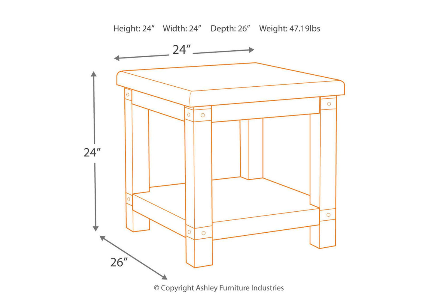 Carynhurst Coffee Table with 2 End Tables