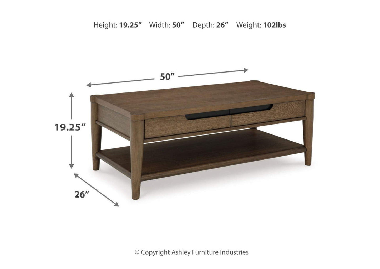 Roanhowe Coffee Table with 2 End Tables