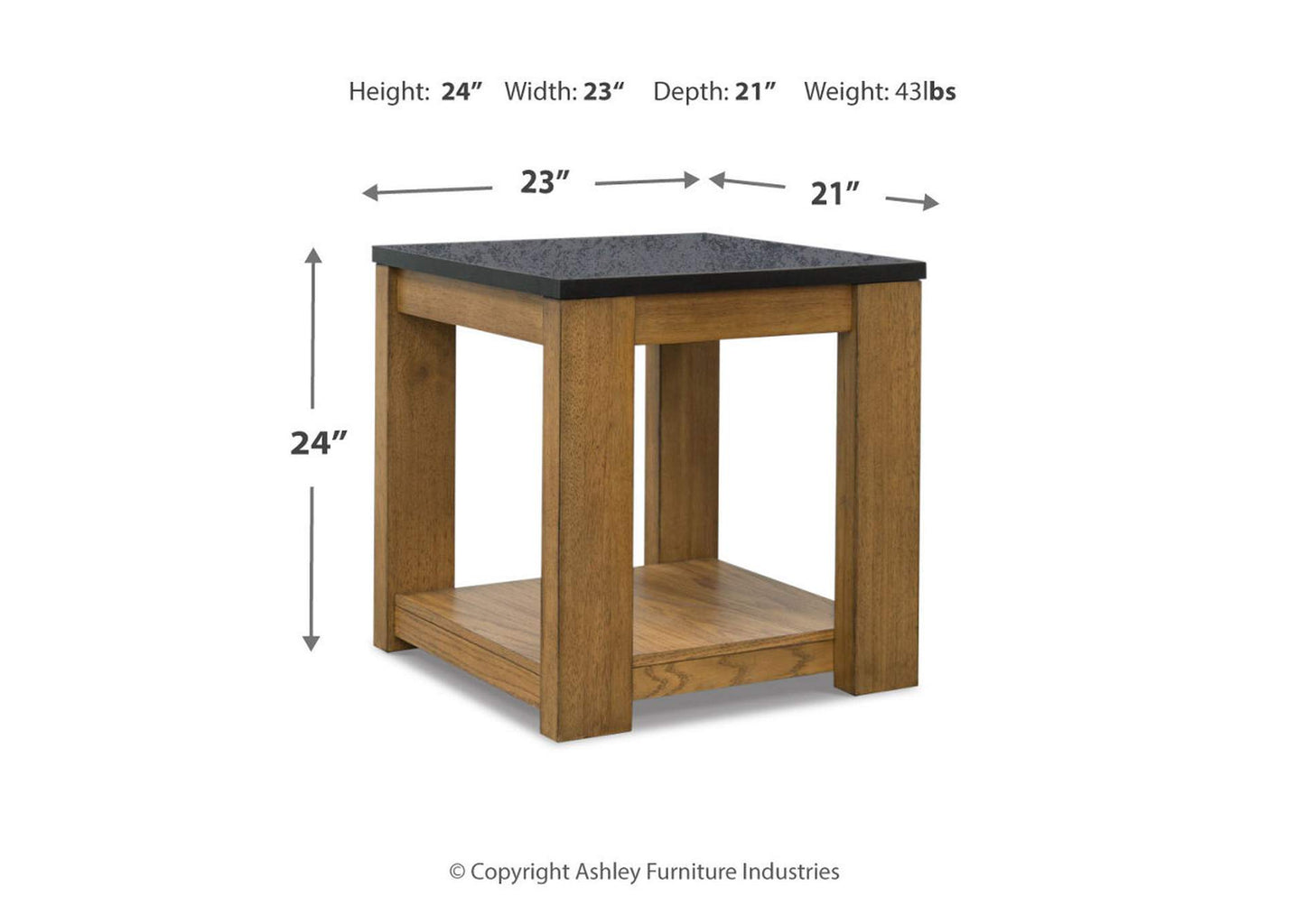 Quentina Coffee Table with 2 End Tables