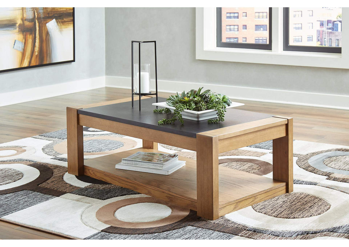 Quentina Coffee Table with 2 End Tables