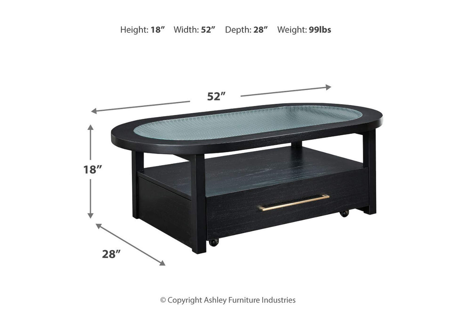 Winbardi Coffee Table with 2 End Tables