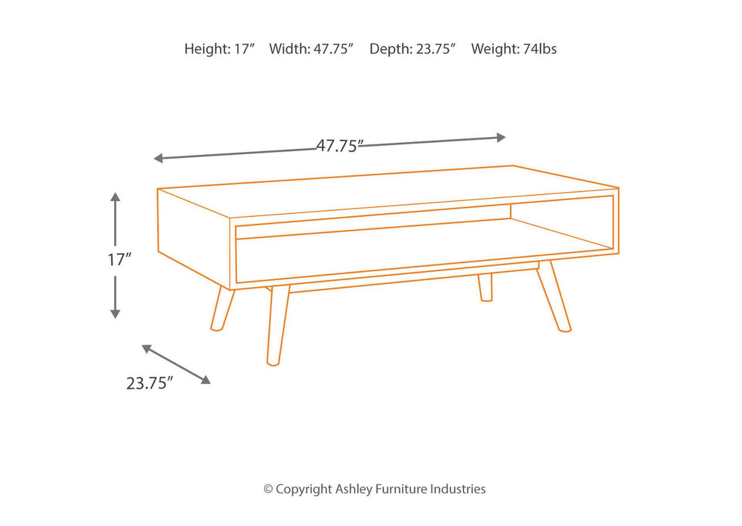 Kisper Coffee Table with 1 End Table