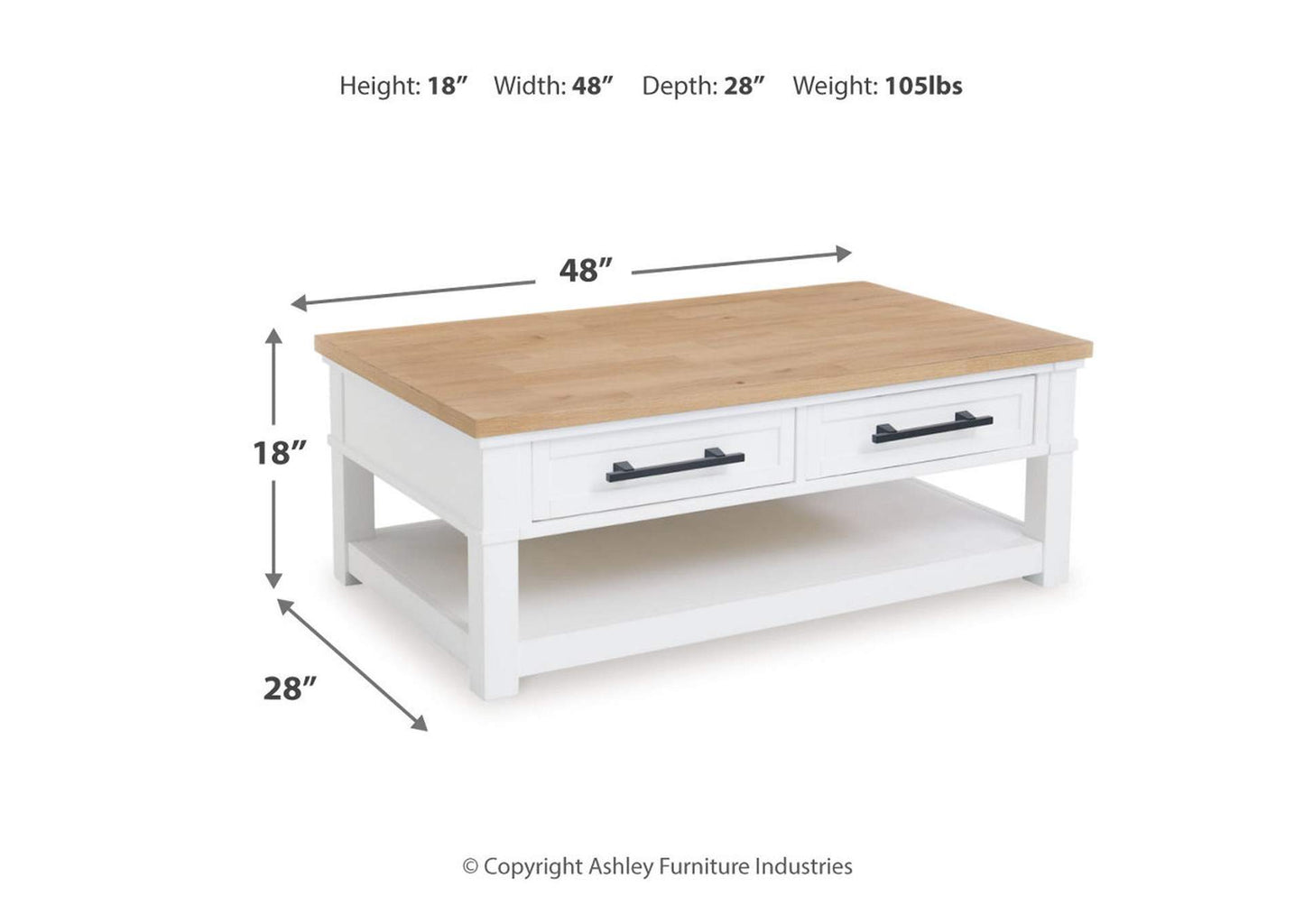 Ashbryn Coffee Table with 2 End Tables