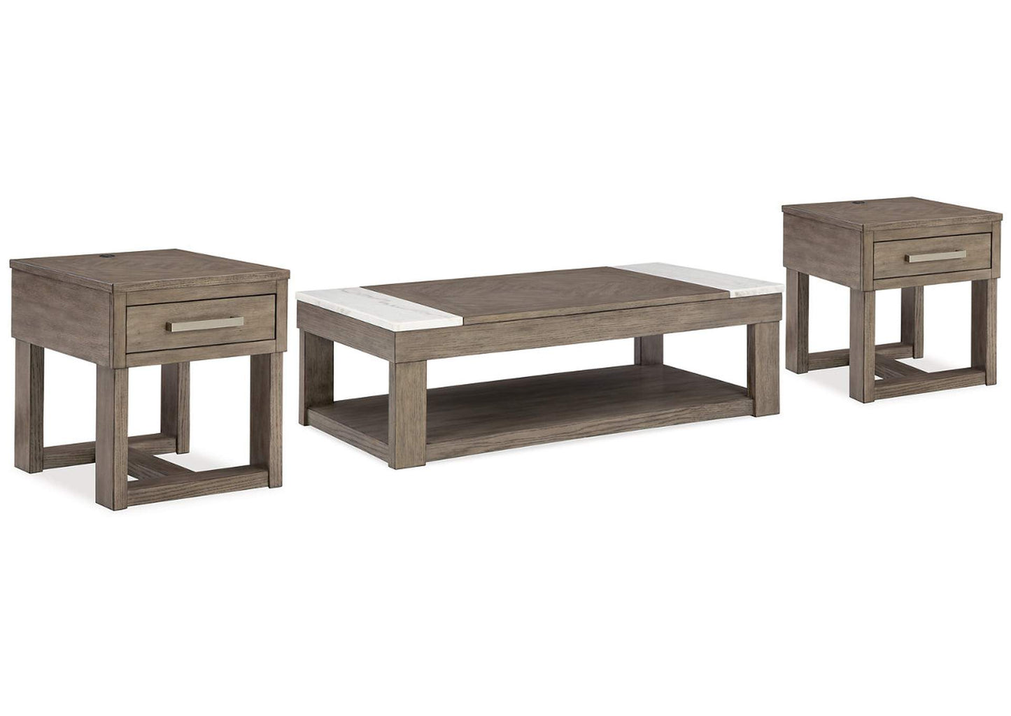 Loyaska Coffee Table with 2 End Tables