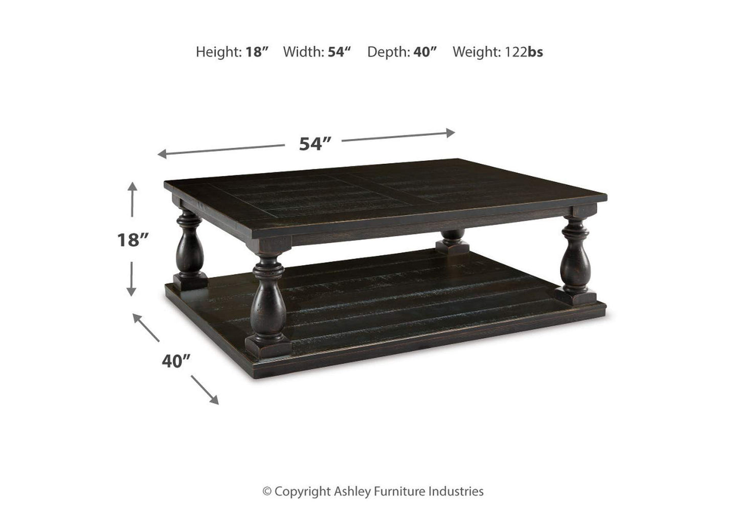 Mallacar Coffee Table with 2 End Tables