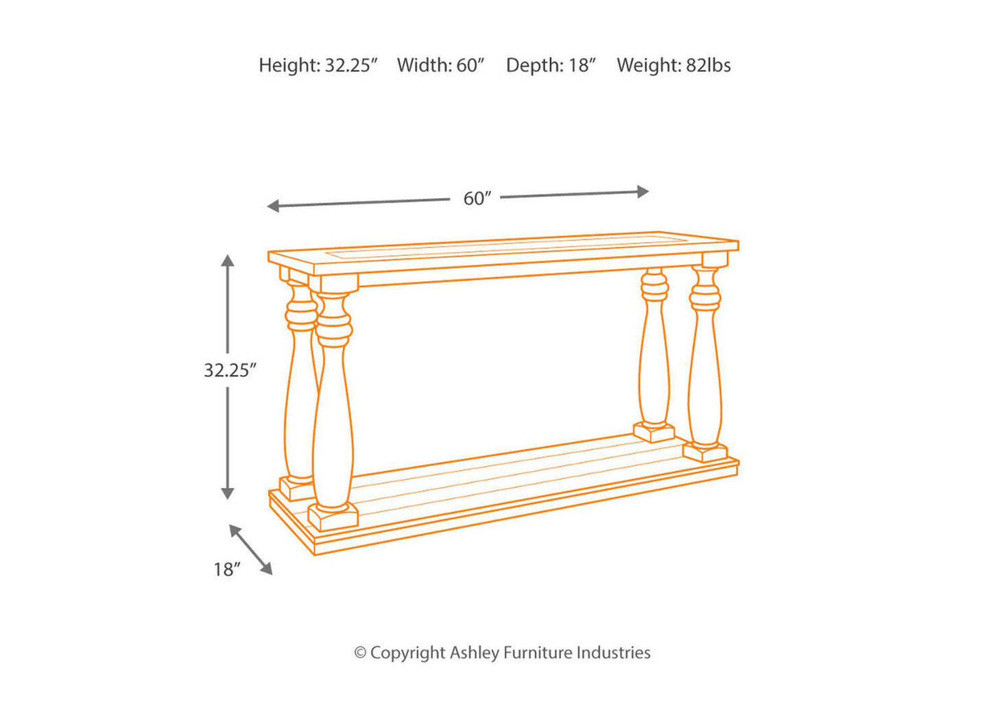 Mallacar Sofa/Console Table