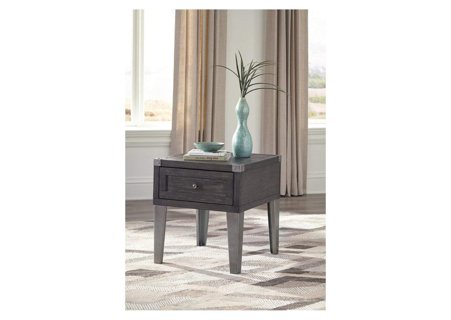 Todoe End Table with USB Ports & Outlets