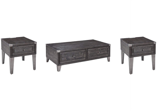 Todoe Coffee Table with 2 End Tables