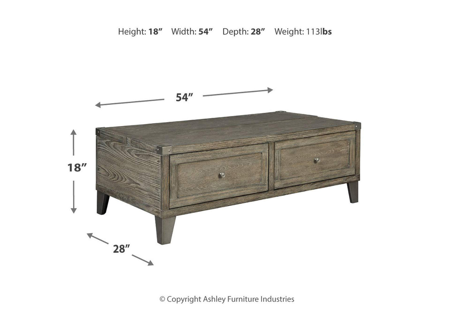 Chazney Coffee Table with 2 End Tables