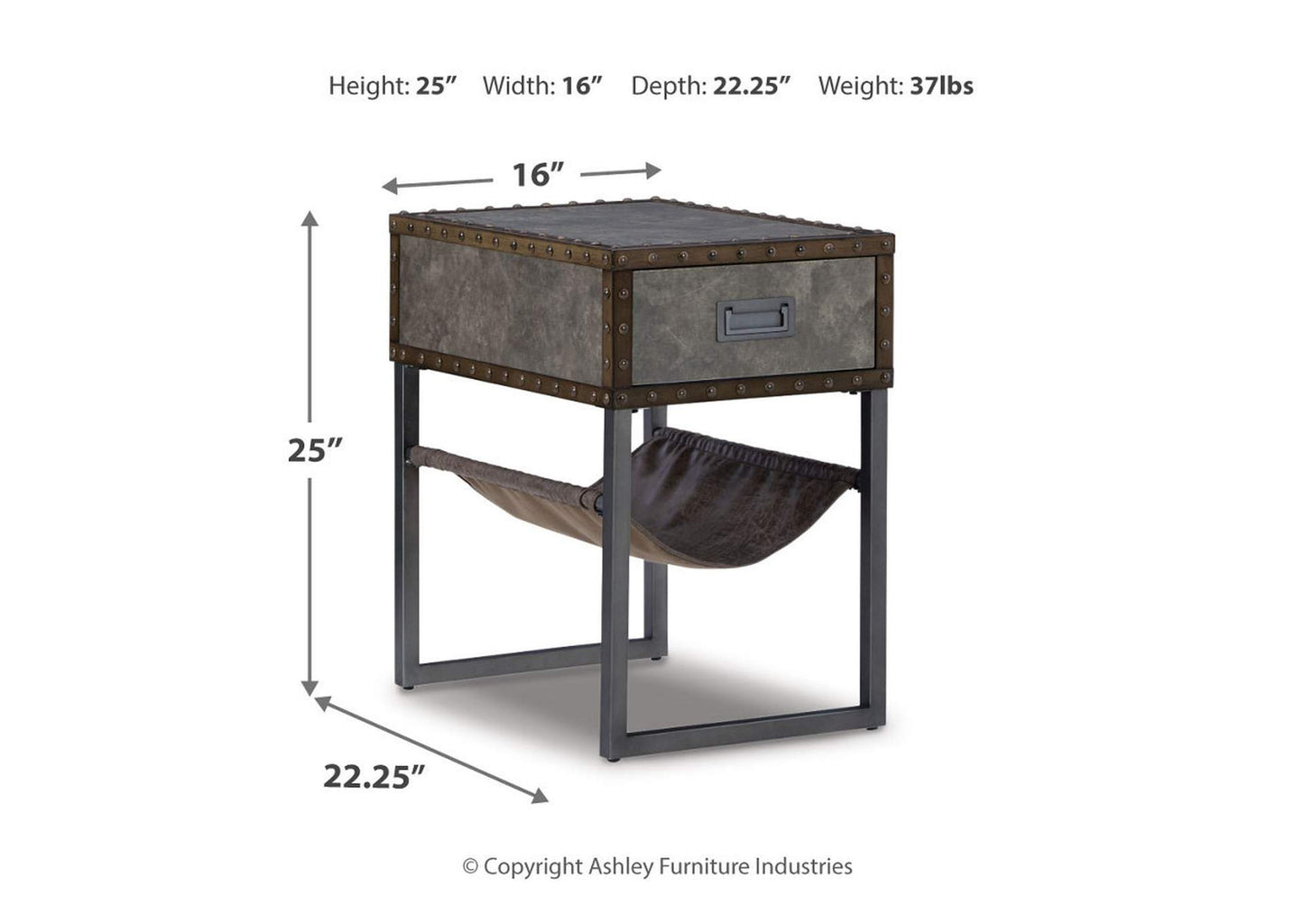 Derrylin Chairside End Table