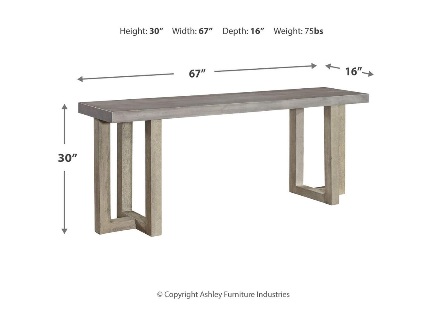 Lockthorne Sofa/Console Table