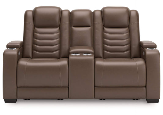 High Impact Power Reclining Loveseat with Console