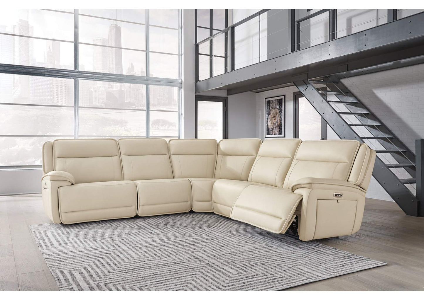 Double Deal 5-Piece Power Reclining Sectional