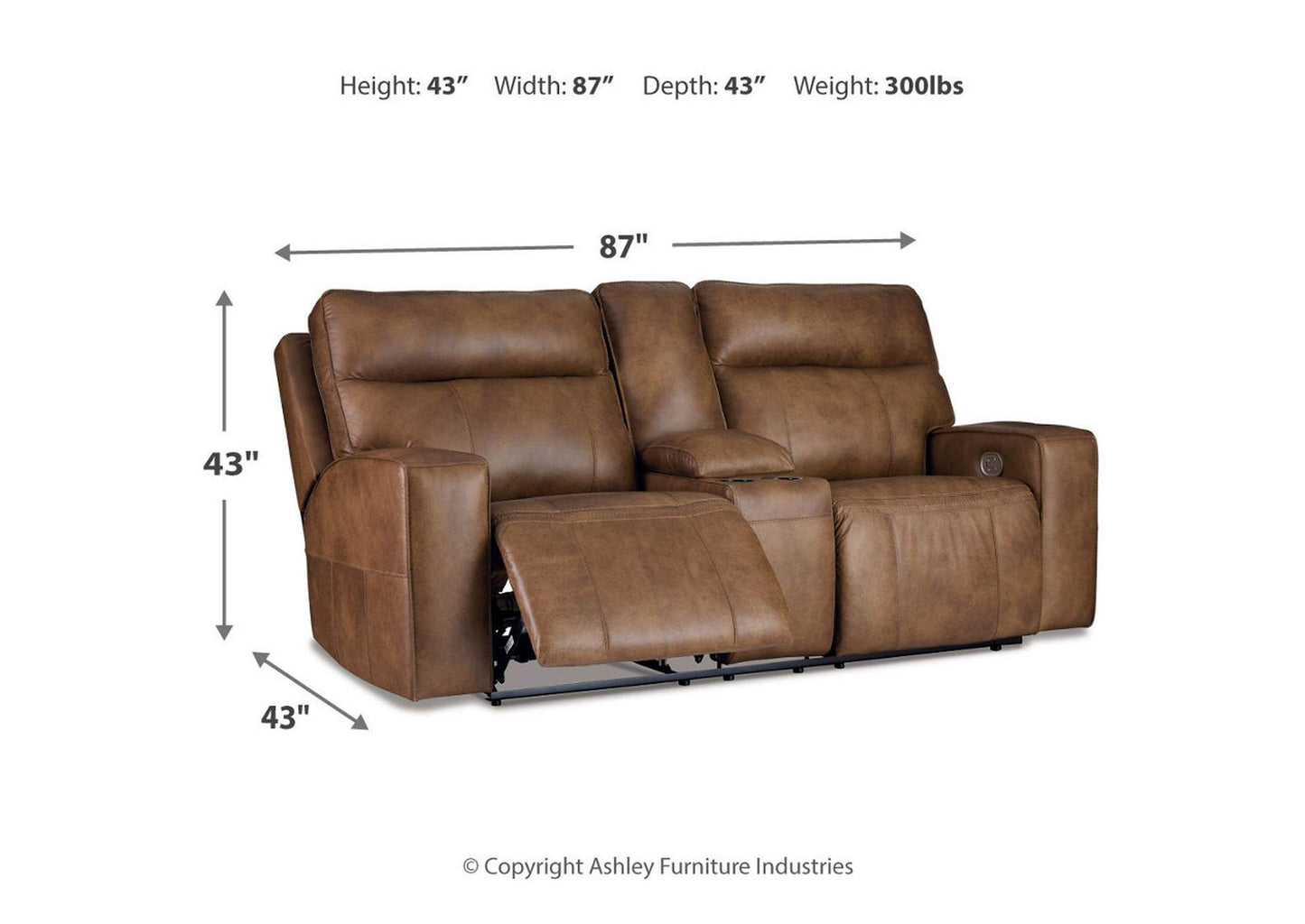 Game Plan Power Reclining Loveseat