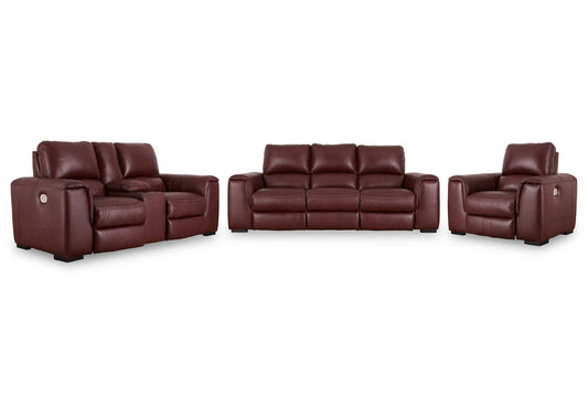 Alessandro Dual Power Leather Reclining Sofa, Loveseat and Recliner