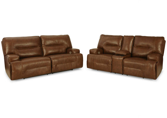 Francesca Dual Power Reclining Sofa and Loveseat