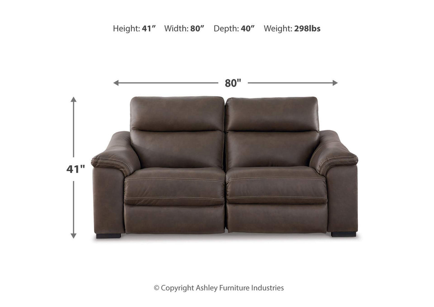 Salvatore 2-Piece Power Reclining Sectional Loveseat