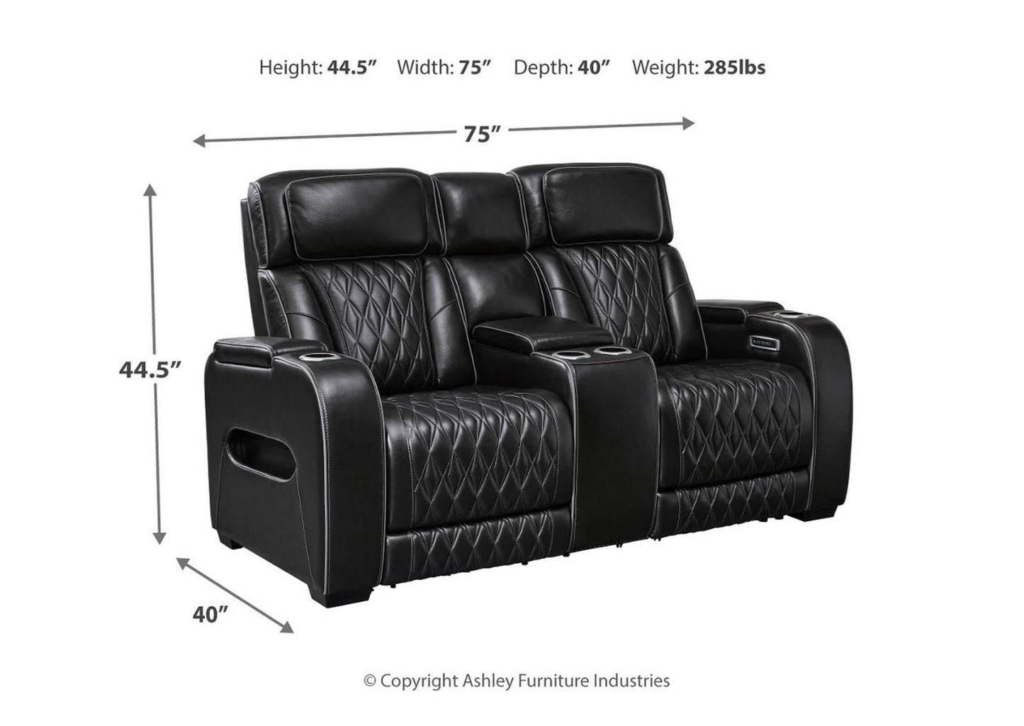 Boyington Power Reclining Loveseat with Console