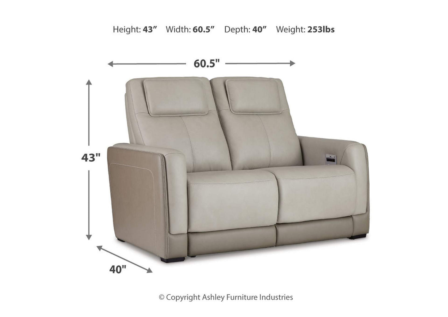 Battleville Power Reclining Loveseat