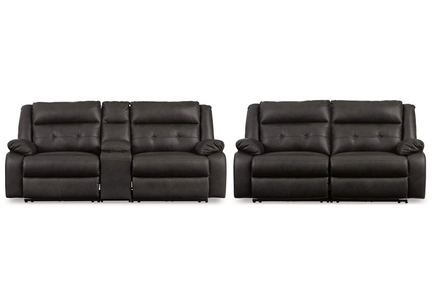 Mackie Pike Dual Power Leather Reclining Loveseat Set