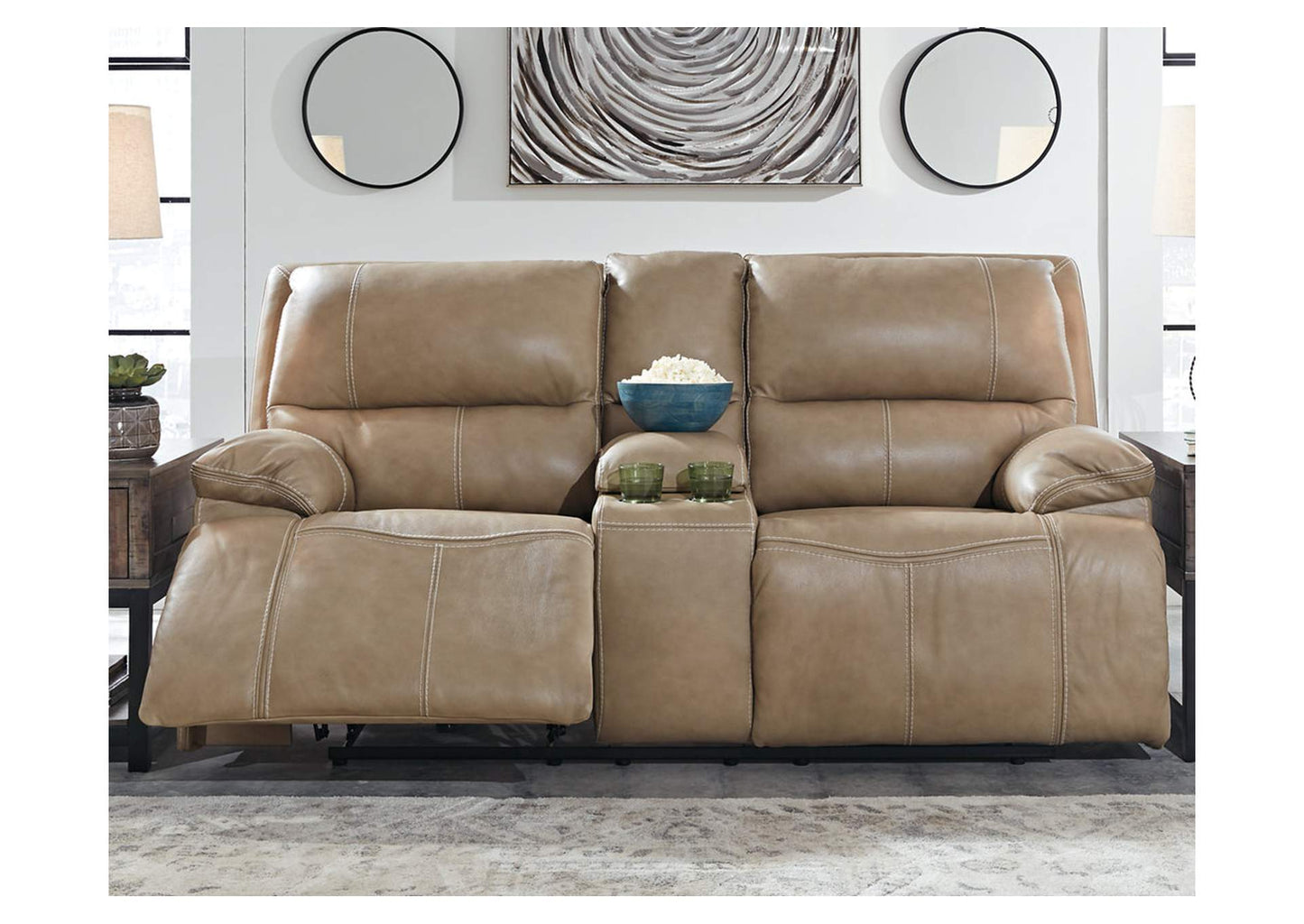 Ricmen Power Reclining Loveseat with Console